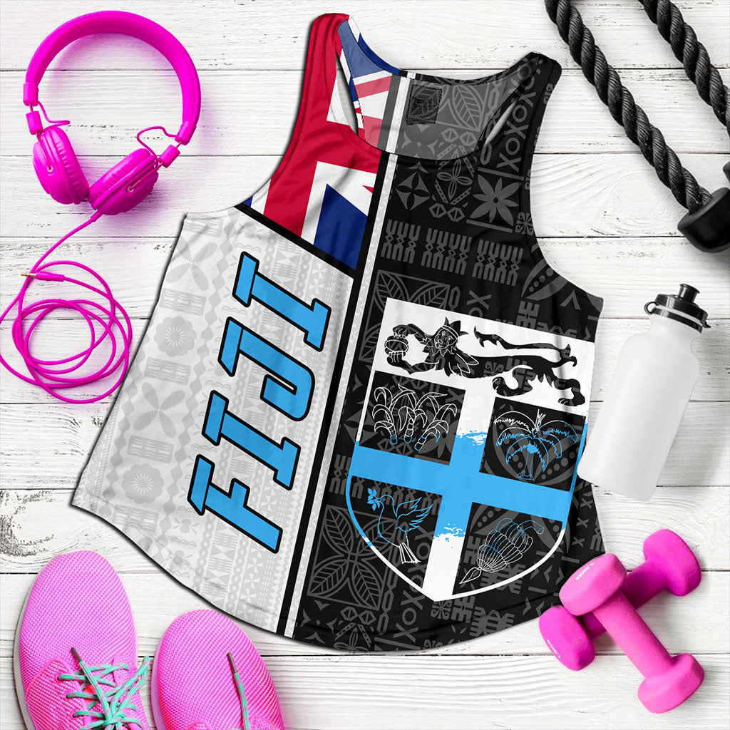 Fiji Women Tank Flag Pattern Bula Concept