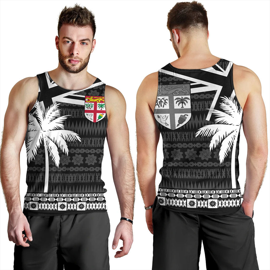 Fiji Tank Top Flag With Coconut Black Style