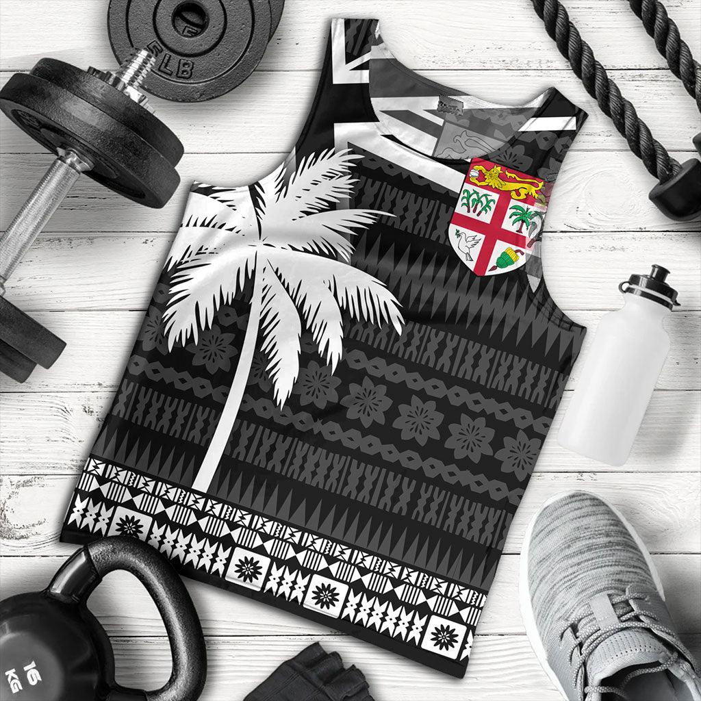 Fiji Tank Top Flag With Coconut Black Style
