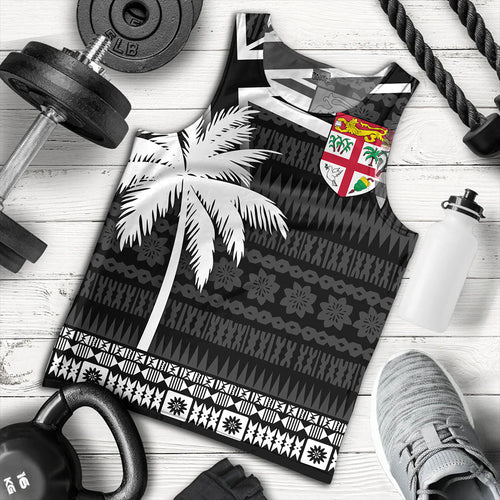 Fiji Tank Top Flag With Coconut Black Style