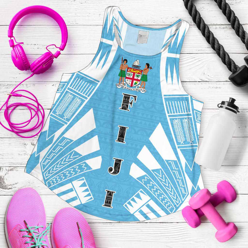 Fiji Women Racerback Tank - Polynesian Tattoo Flag