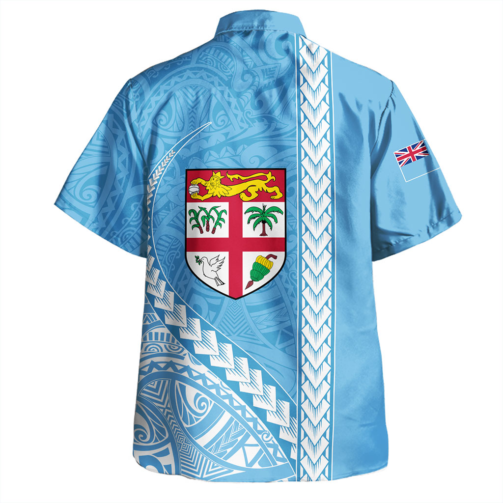 Fiji Hawaiian Shirt Tribal Melanesian Flag And Coat Of Arms