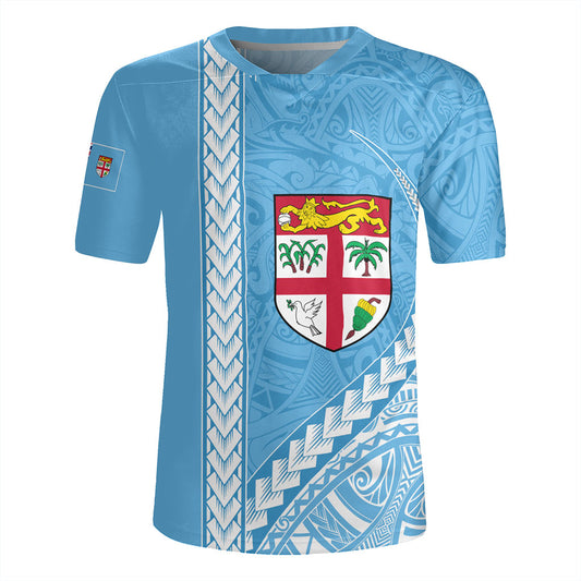 Fiji Rugby Jersey Tribal Melanesian Flag And Coat Of Arms