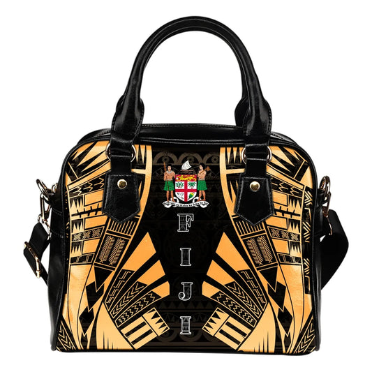 Fiji Shoulder Handbag - Polynesian Tattoo Gold