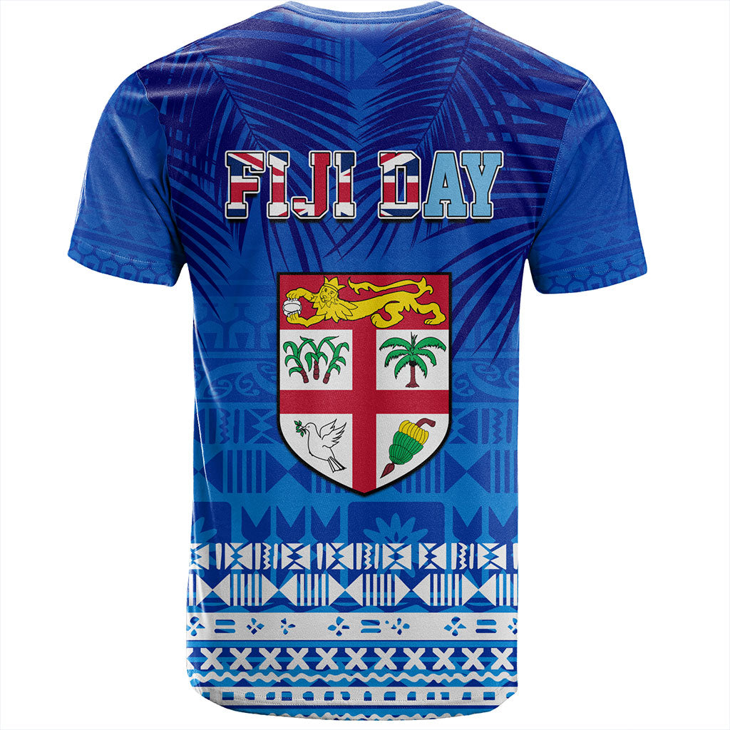 Fiji T-Shirt Happy Fiji Day Celebration Tropical Leaf