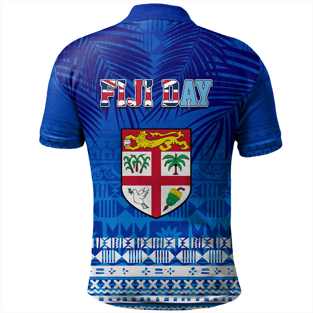 Fiji Polo Shirt Happy Fiji Day Celebration Tropical Leaf