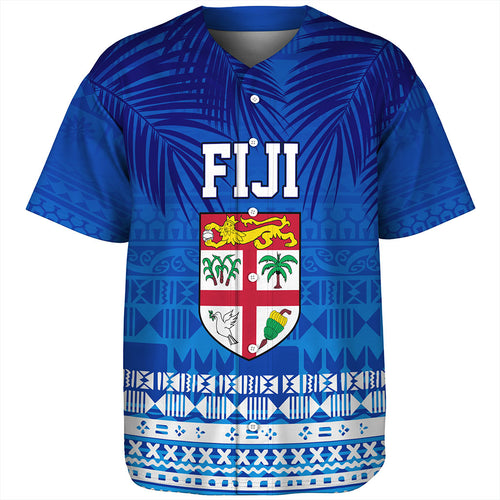 Fiji Baseball Shirt Happy Fiji Day Celebration Tropical Leaf