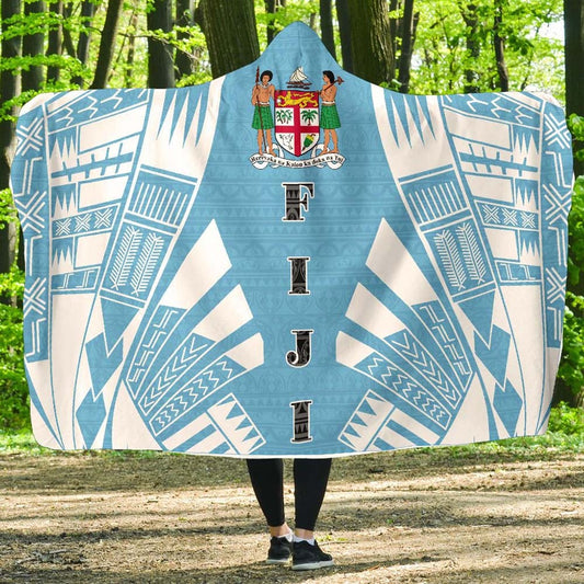 Fiji Hooded Blanket - Polynesian Tattoo Flag
