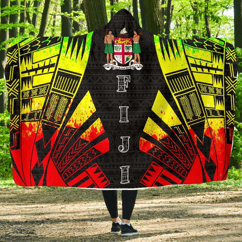 Fiji Hooded Blanket - Polynesian Tattoo Reggae