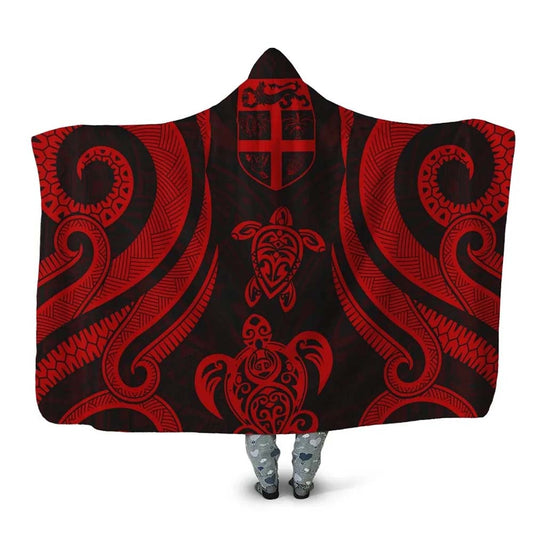 Fiji Hooded Blanket - Red Tentacle Turtle