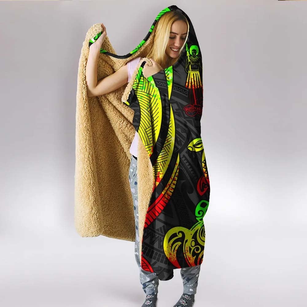 Fiji Hooded Blanket - Reggae Tentacle Turtle Crest