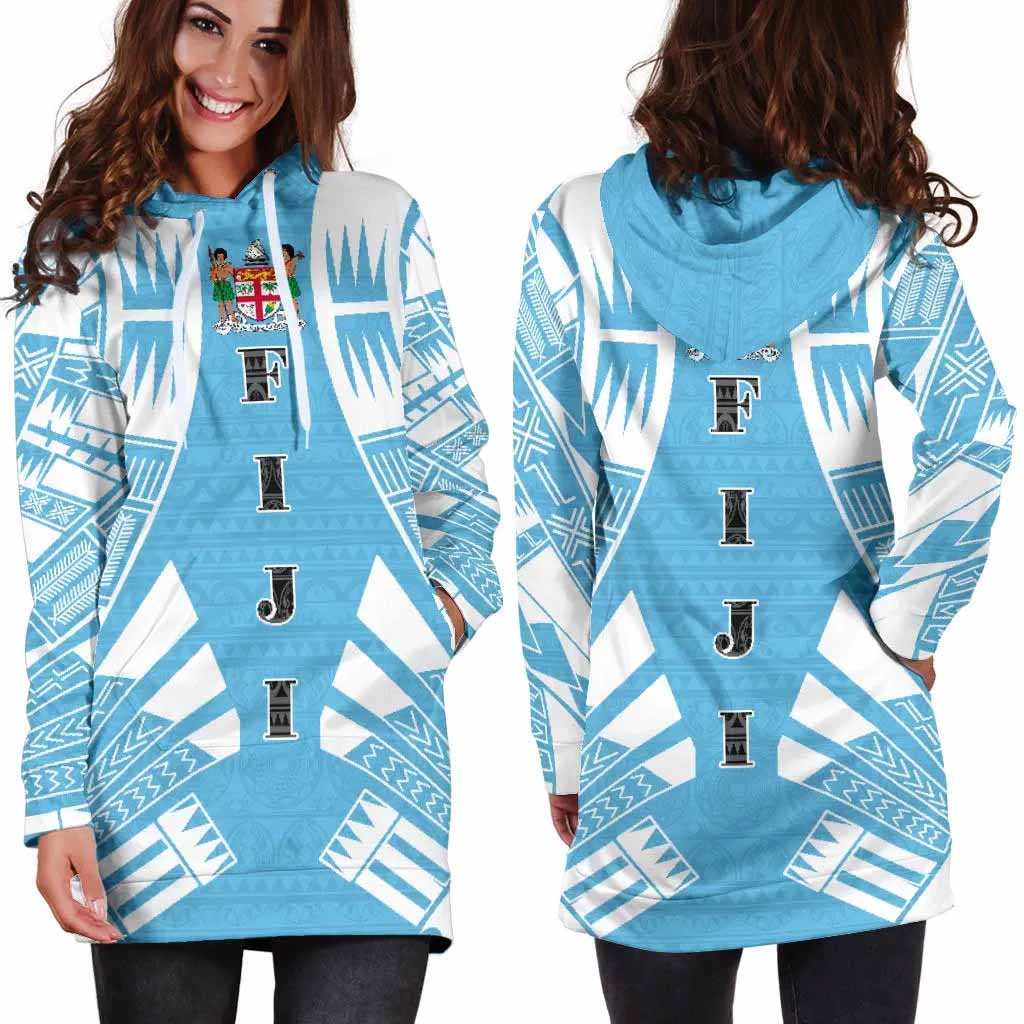 Fiji Hoodie Dress - Polynesian Tattoo Flag