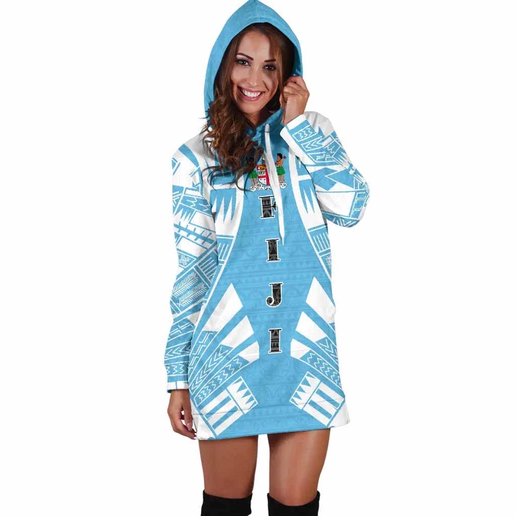Fiji Hoodie Dress - Polynesian Tattoo Flag
