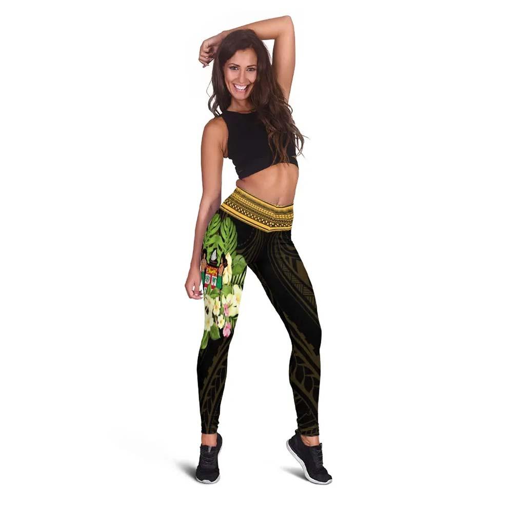 Fiji Legging - Polynesian Gold Patterns Collection
