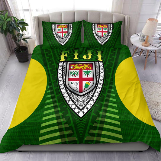 Fiji Melanesia Bedding Set - Fijian Pride Green Version