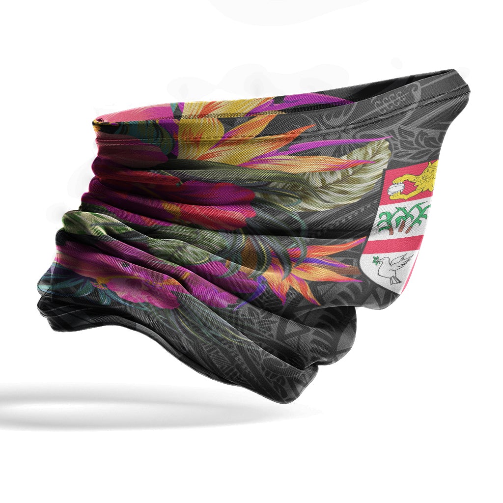 Fiji Neck Gaiter - Hibiscus Polynesian Pattern