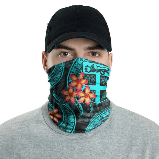 Fiji Neck Gaiter - Plumeria Turquoise