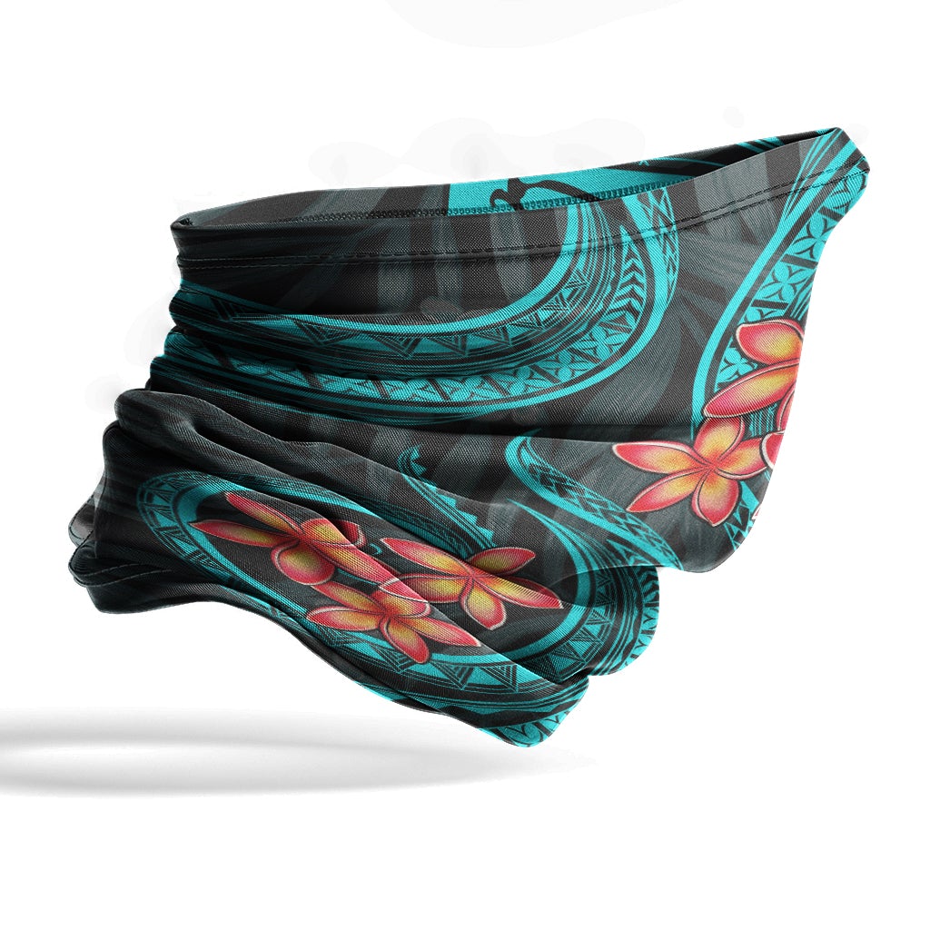Fiji Neck Gaiter - Plumeria Turquoise