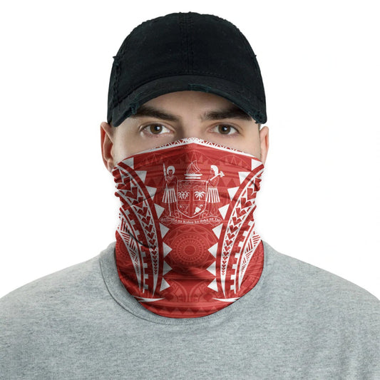 Fiji Neck Gaiter - Tribal Pattern Red