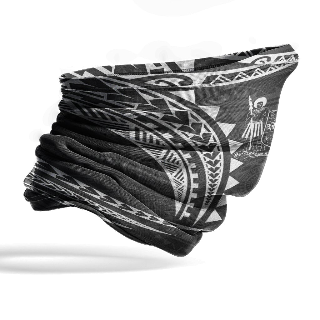 Fiji Neck Gaiter - Tribal Pattern White