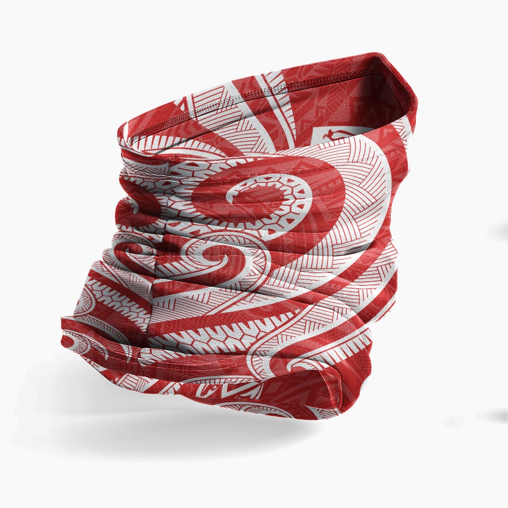 Fiji Neck Gaiter - Turtle Tentacle White Red