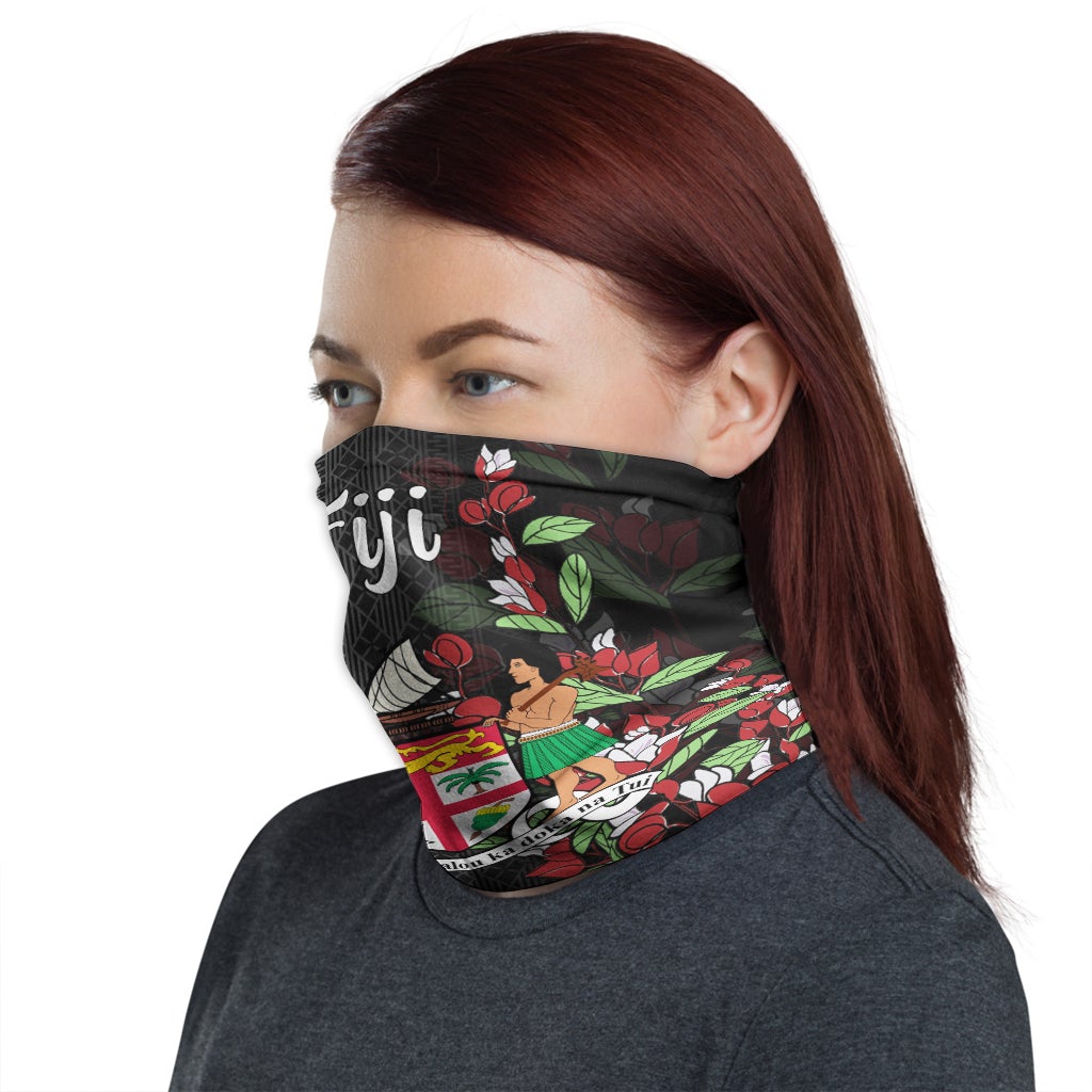 Fiji Neck Gaiter - Tapa Pattern Fiji Crest