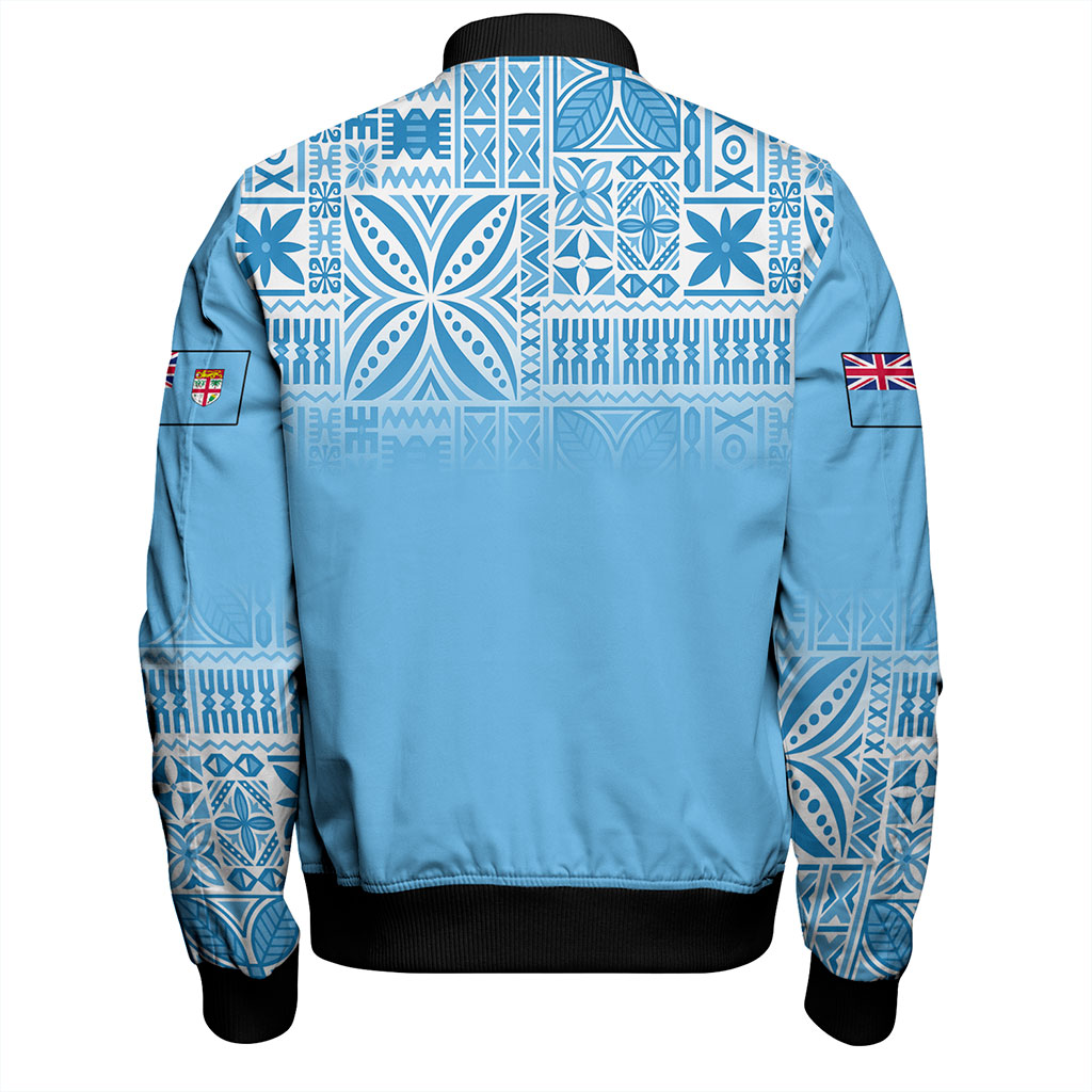 Fiji Bomber Jacket Coat Of Arms Pattern Traditional Style