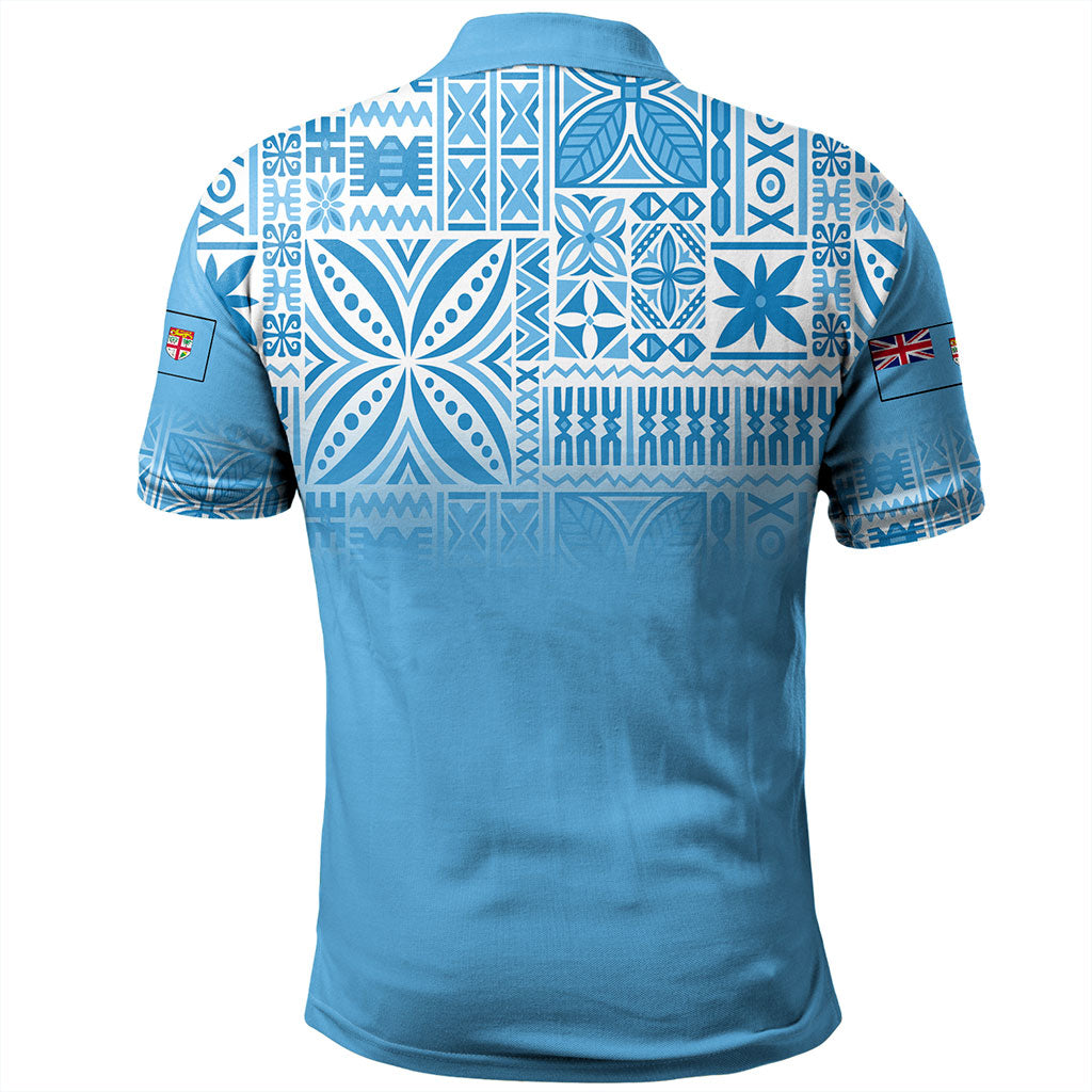 Fiji Polo Shirt Coat Of Arms Pattern Traditional Style