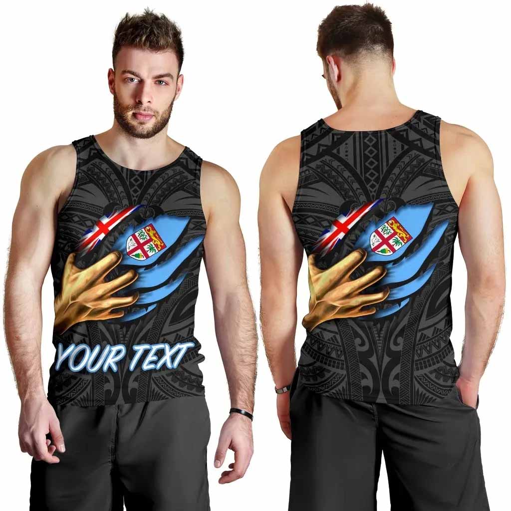 Fiji Personalised Men Tank Top - Fiji In Me (Black)