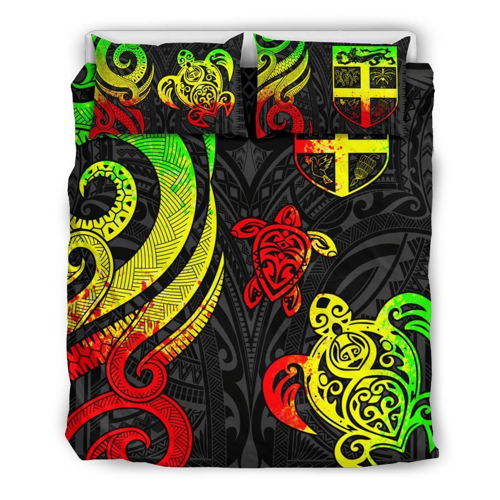 Fiji Polynesian Bedding Set - Reggae Tentacle Turtle