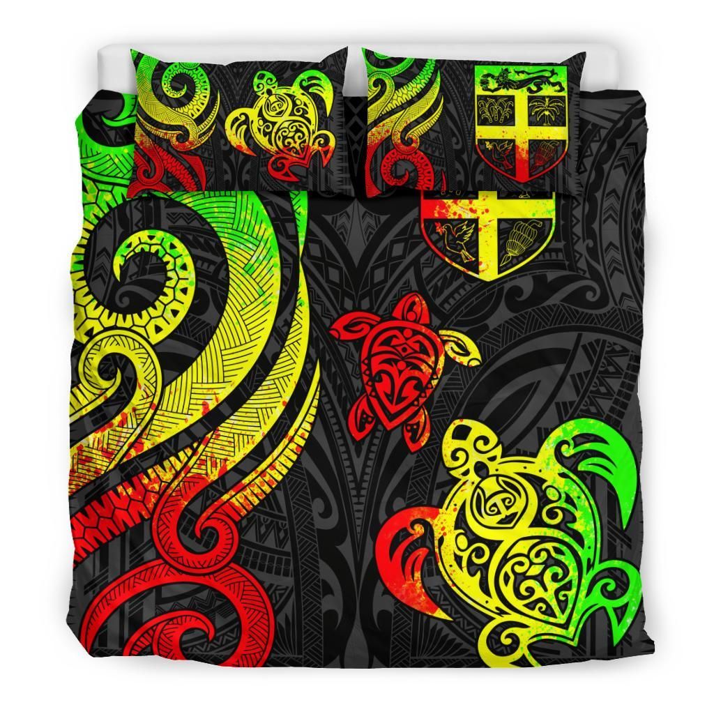 Fiji Polynesian Bedding Set - Reggae Tentacle Turtle