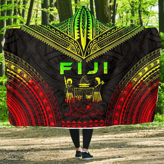 Fiji Polynesian Chief Hooded Blanket - Reggae Version