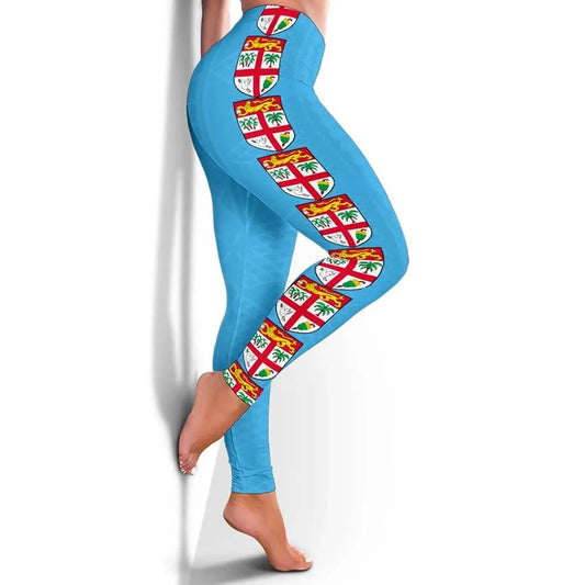 Fiji Polynesian Legging - Coat Of Arm Linked Style