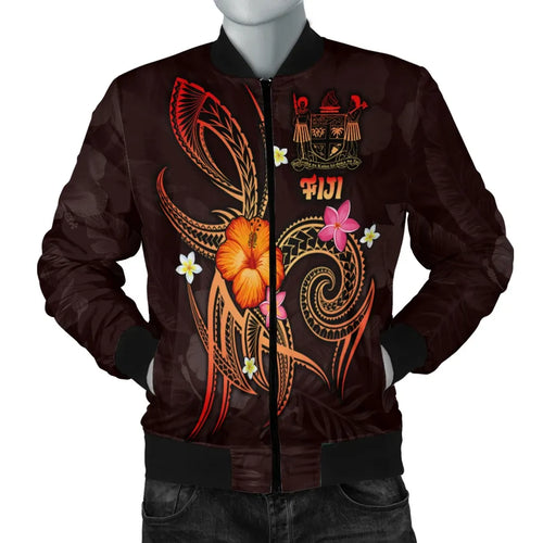Fiji Polynesian Bomber Jacket - Legend of Fiji (Red)