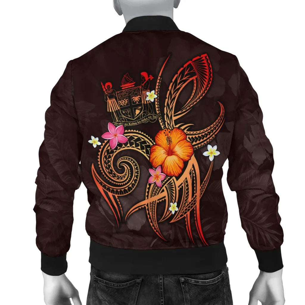 Fiji Polynesian Bomber Jacket - Legend of Fiji (Red)