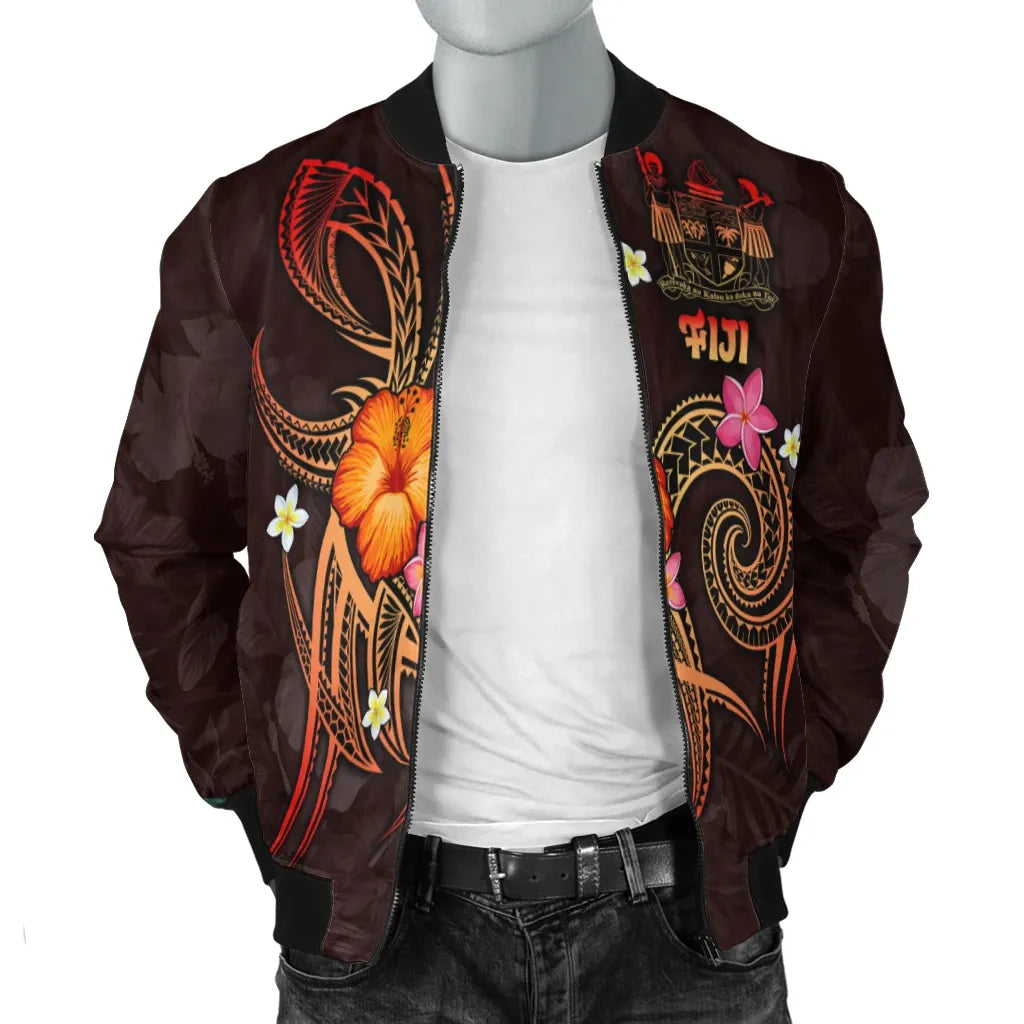 Fiji Polynesian Bomber Jacket - Legend of Fiji (Red)