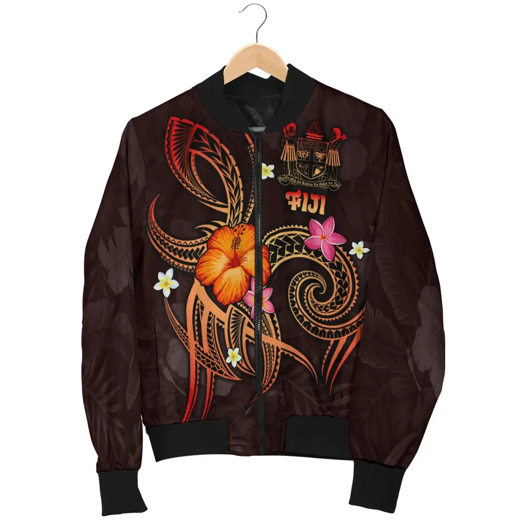 Fiji Polynesian Bomber Jacket - Legend of Fiji (Red)