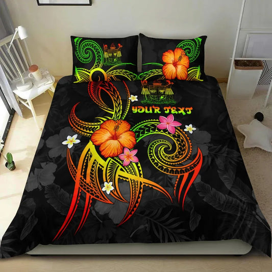 Fiji Polynesian Personalised Bedding Set - Legend Of Fiji (Reggae)