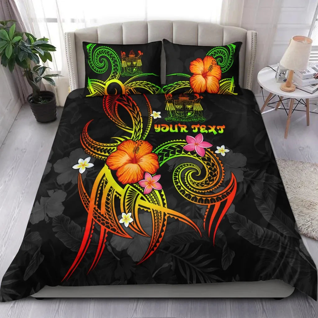 Fiji Polynesian Personalised Bedding Set - Legend Of Fiji (Reggae)