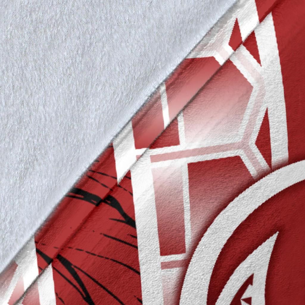 Fiji Polynesian Premium Blanket - Summer Plumeria (Red)