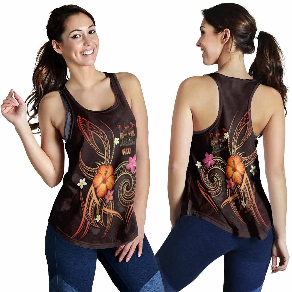 Fiji Polynesian Women Racerback Tank - Legend of Fiji (Red)