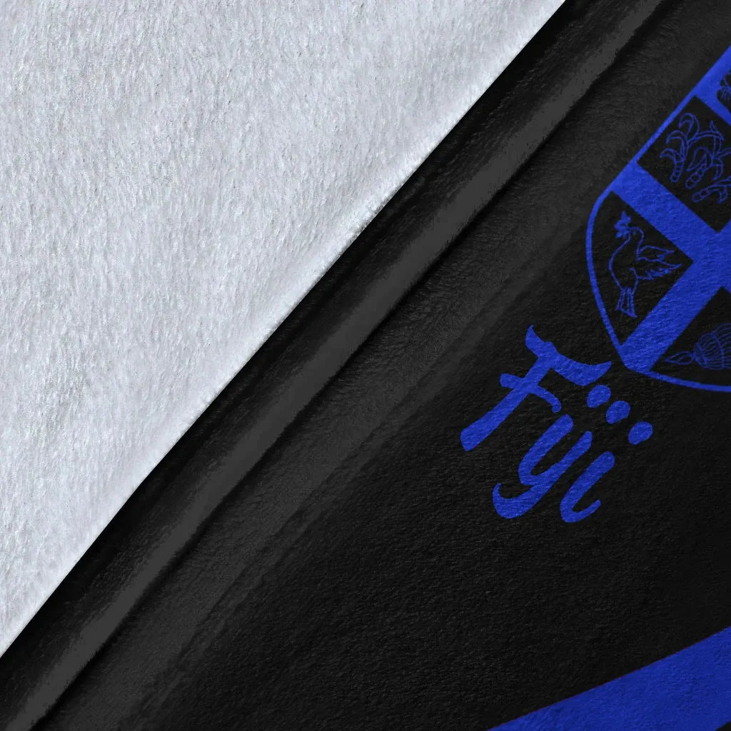 Fiji Premium Blanket - Blue Polynesian Tentacle Tribal Pattern