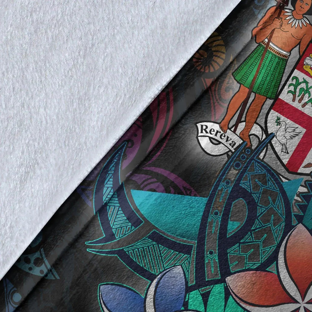 Fiji Premium Blanket - Plumeria Flowers Style