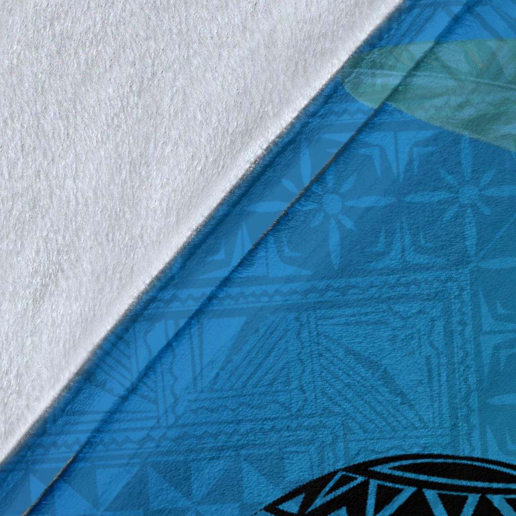 Fiji Premium Blanket - Turtle Hibiscus Tapa Patterns