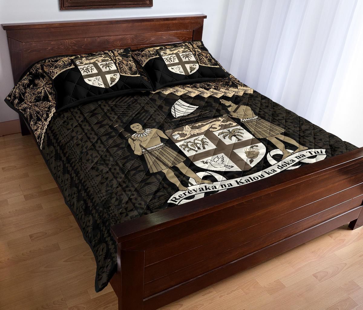 Fiji Polynesian Quilt Bed Set Golden Coconut