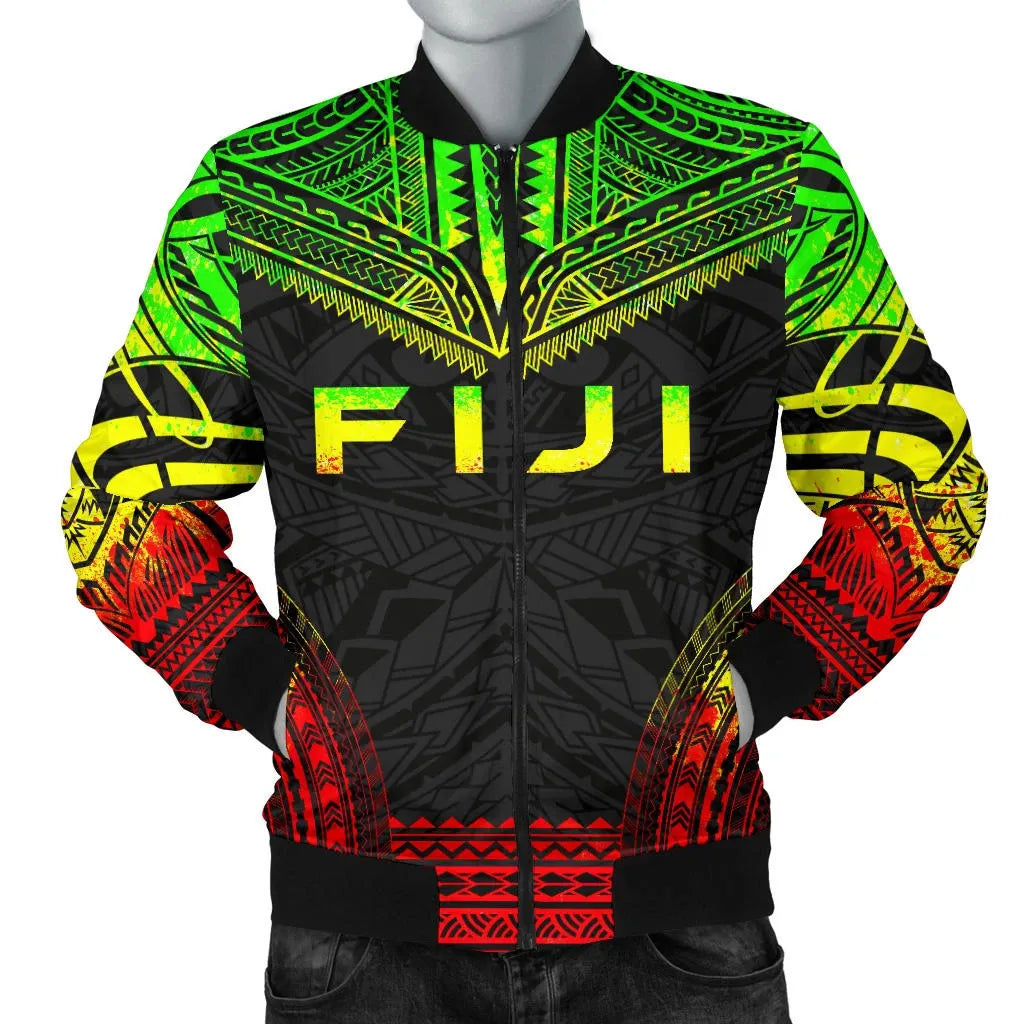 Fiji Polynesian Chief Bomber Jacket - Reggae Version