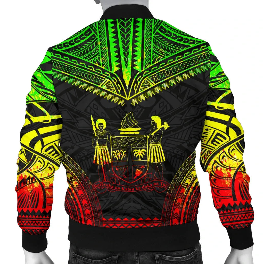 Fiji Polynesian Chief Bomber Jacket - Reggae Version