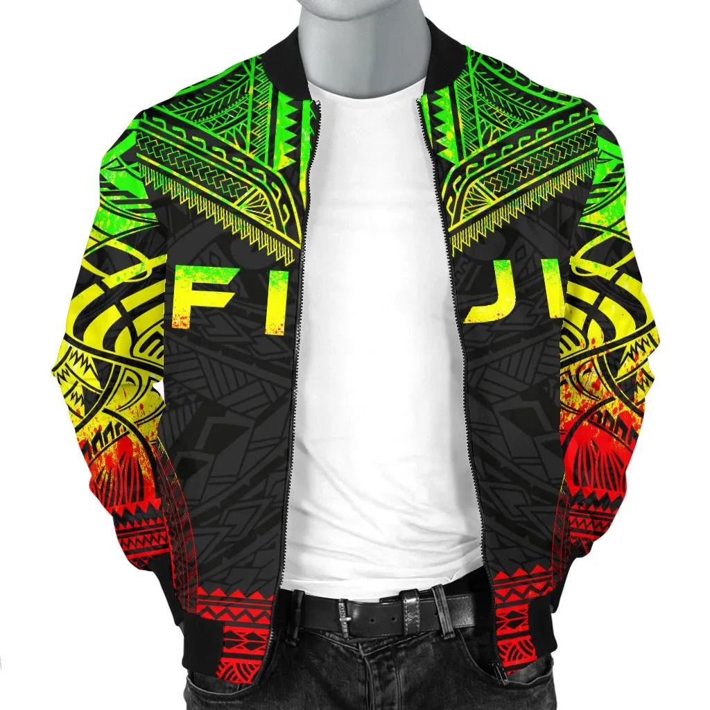 Fiji Polynesian Chief Bomber Jacket - Reggae Version