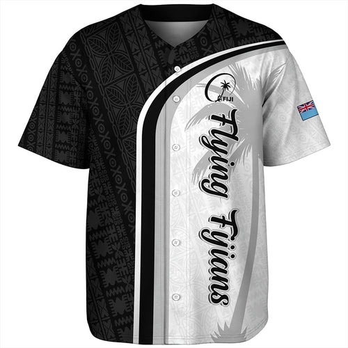 Fiji Baseball Shirt Rugby Masi Flying Fijians Style