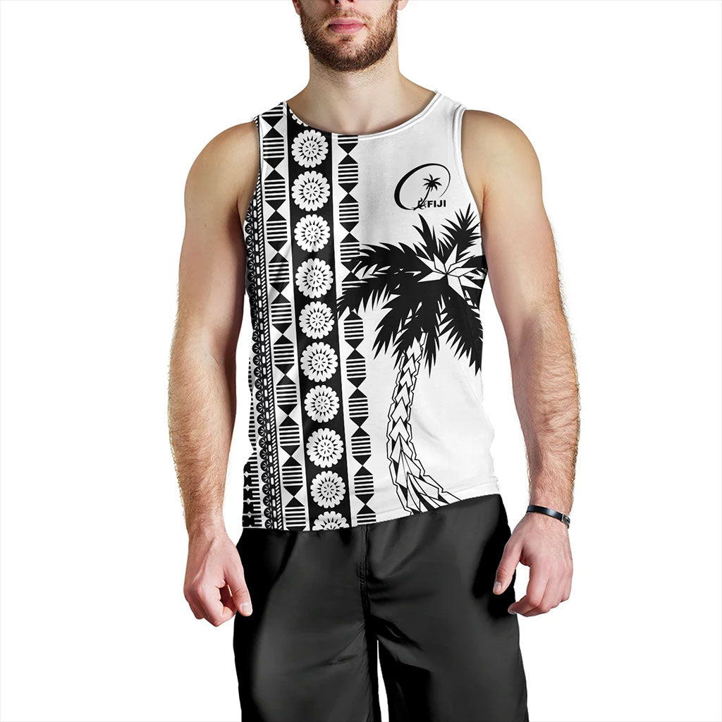Fiji Tank Top Rugby Pattern Tattoo Coconut